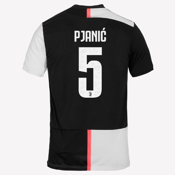 Trikot Juventus NO.5 Pjanic Heim 2019-20 Weiß Schwarz Fussballtrikots Günstig